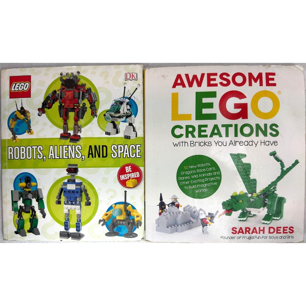 LEGO Activity Book Lot 2‎ Awesome Creations Robots Aliens Space Sarah Dees DK
